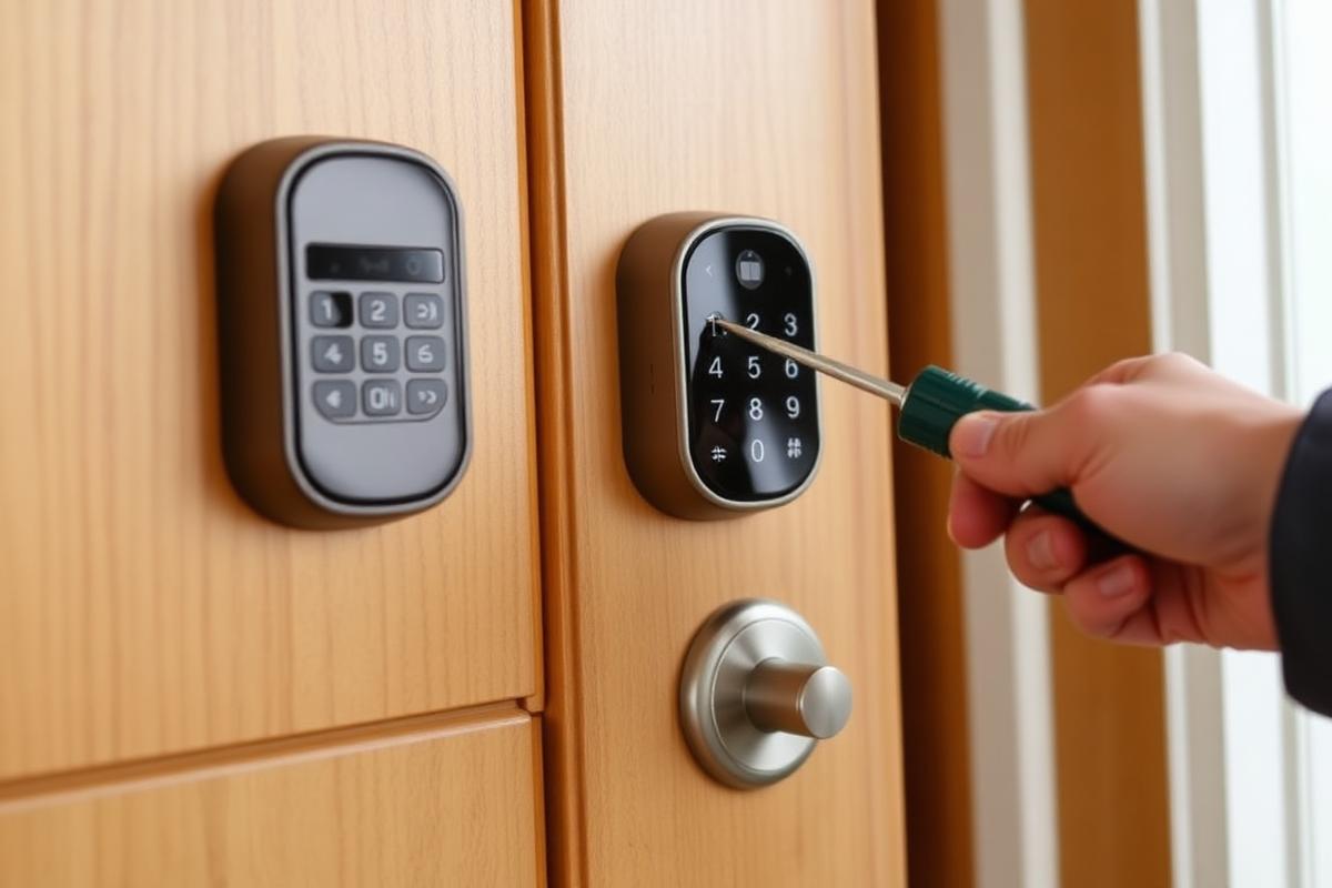 Installing a smart electronic keypad deadbolt